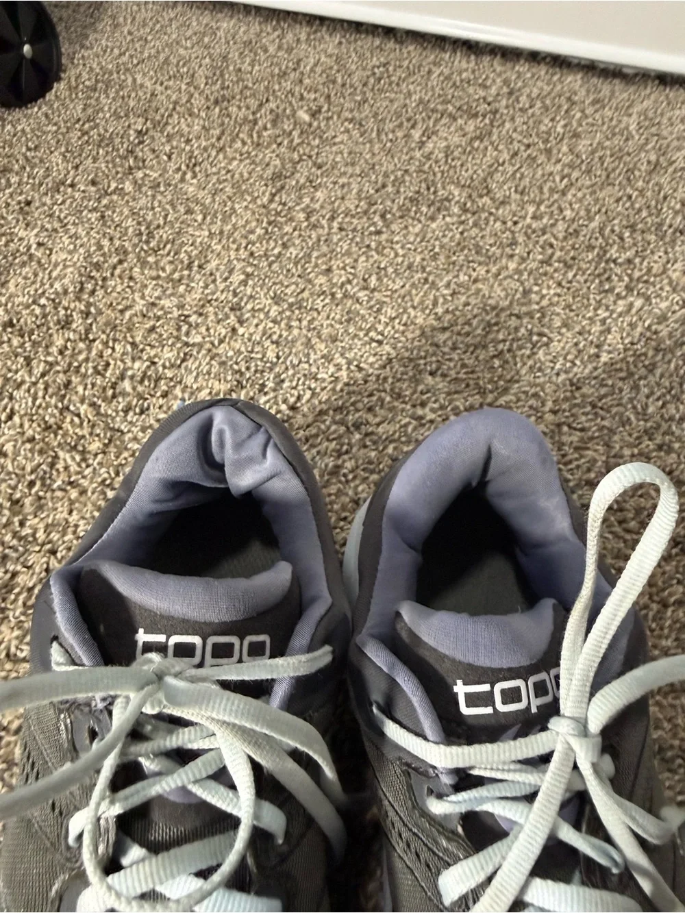 Topo Men's Athletic Running Shoes - Gray with White Sole - Picture 5 of 6
